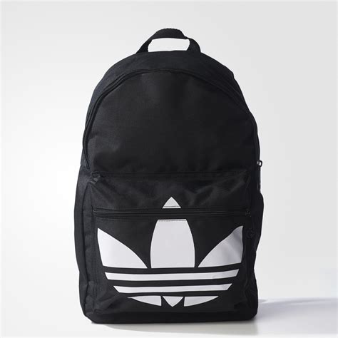 adidas damen rucksack classic trefoil rucksack schwarz weiß|adidas Originals Trefoil 3.0 Backpack, Black/White, One Size.